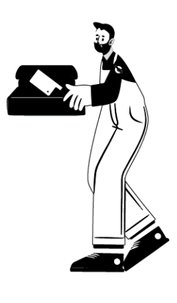 Person holding a knife and leaning on a counter